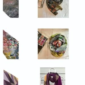 Hand printed scarves